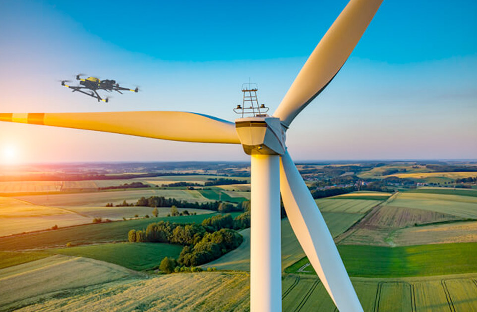 inspekcje wizyjne turbin wiatrowych